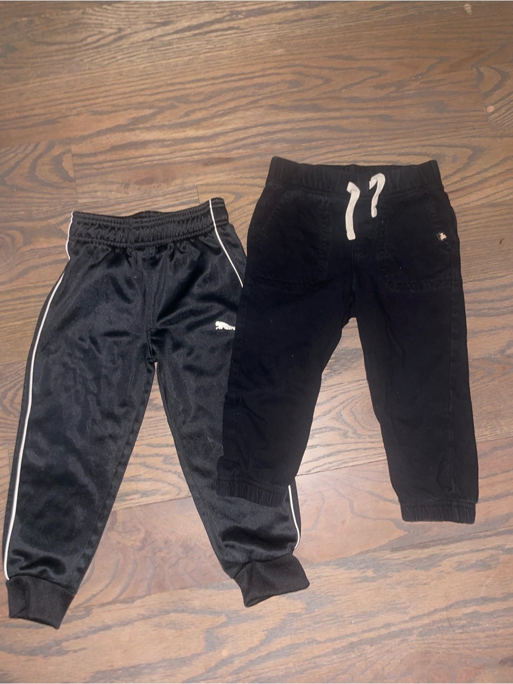 GAP /Puma Black Kids Joggers with White Drawstring